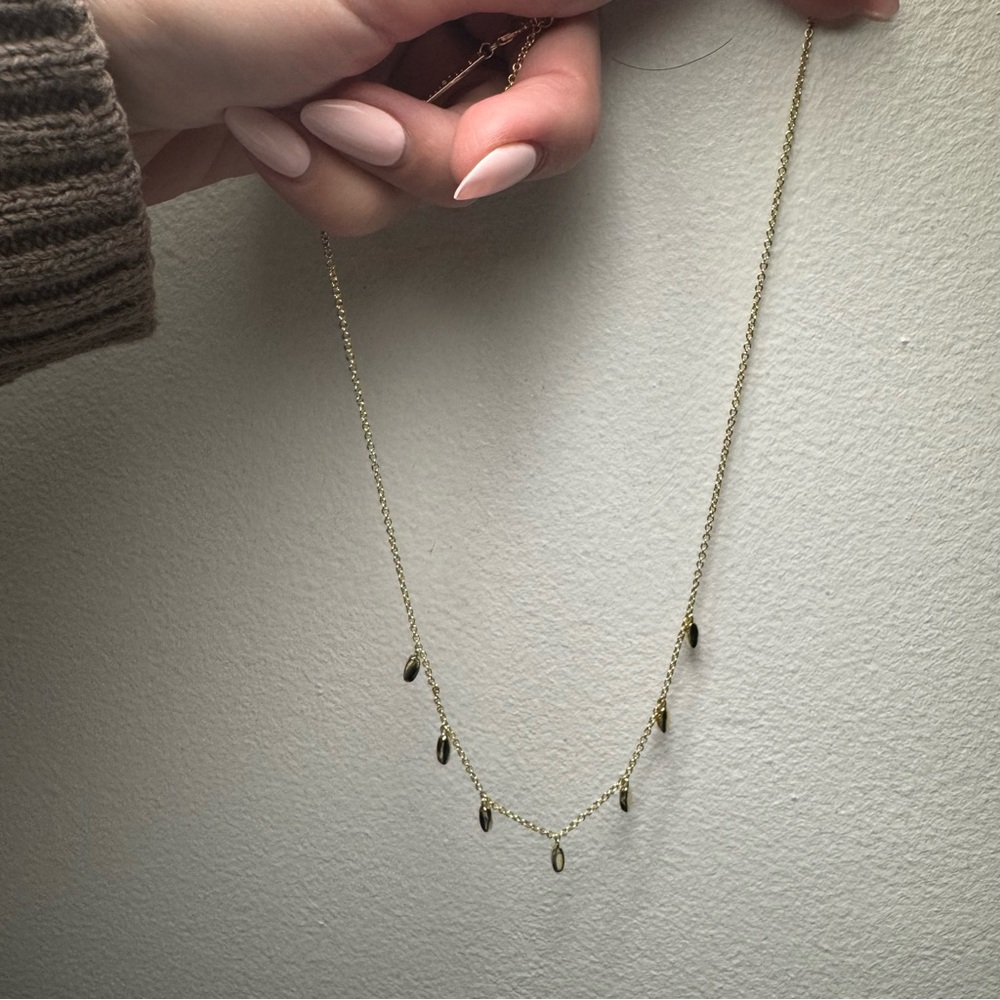 Kendra Scott Jaimee 14k Gold over Brass Delicate Dangle Charm Strand Necklace - Picture 3 of 5